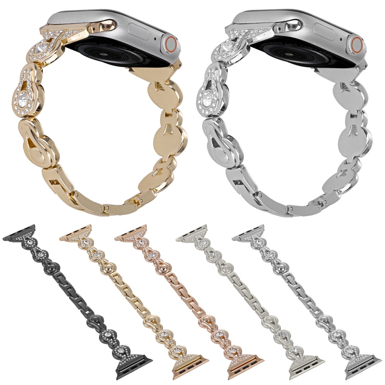 Cinturino per orologio in metallo con diamanti zucca, For Apple Watch 42mm, For Apple Watch 38mm