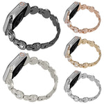 Cinturino per orologio in metallo con diamanti zucca, For Apple Watch Series 5 44mm, For Apple Watch Series 5 40mm, For Apple Watch Series 4 44mm, For Apple Watch Series 4 40mm