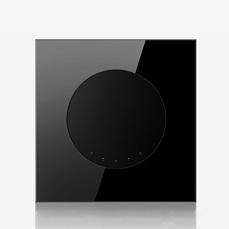 Pannello interruttori vetro temperato LED 86 mm nero