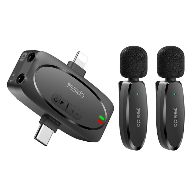 Microfono lavalier wireless doppio YESIDO KR15