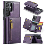 Custodia portafoglio in pelle staccabile per Samsung Galaxy S24