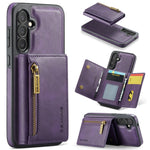Custodia portafoglio in pelle staccabile per Samsung Galaxy S24