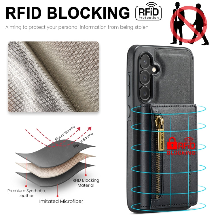 Custodia portafoglio in pelle staccabile per Samsung Galaxy S24