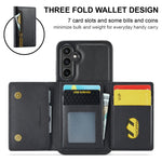 Custodia portafoglio in pelle staccabile per Samsung Galaxy S24