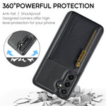 Custodia portafoglio in pelle staccabile per Samsung Galaxy S24