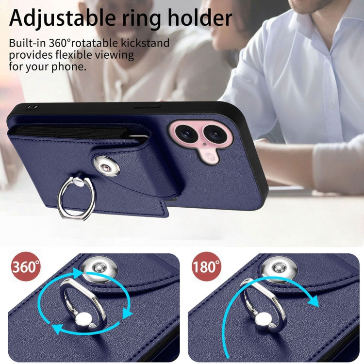 Custodia per telefono con porta carte per organo, For iPhone 16, For iPhone 15 Pro Max, For iPhone 15 Pro, For iPhone 15 Plus