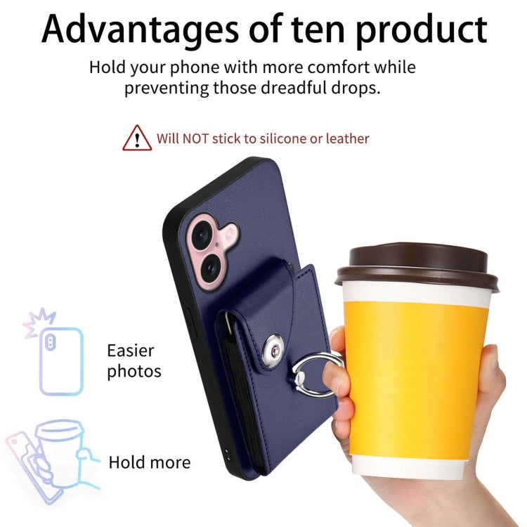 Custodia per telefono con porta carte per organo, For iPhone 16, For iPhone 15 Pro Max, For iPhone 15 Pro, For iPhone 15 Plus