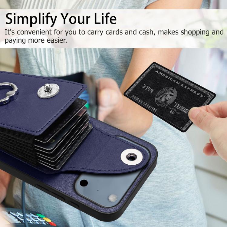 Custodia per telefono con porta carte per organo, For iPhone 17e / 16e, For iPhone 17 Pro Max, For iPhone 17 Pro, For iPhone 17