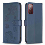 Custodia in pelle goffrata a quattro foglie per Samsung Galaxy S20 Ultra, S20