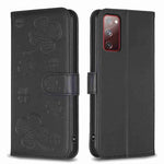 Custodia in pelle goffrata a quattro foglie per Samsung Galaxy S20 Ultra, S20
