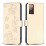 Custodia in pelle goffrata a quattro foglie per Samsung Galaxy S20 Ultra, S20