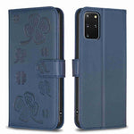 Custodia in pelle goffrata a quattro foglie per Samsung Galaxy S20 Ultra, S20