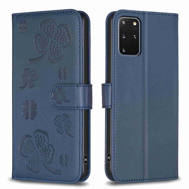 Custodia in pelle goffrata a quattro foglie per Samsung Galaxy S20 Ultra, S20