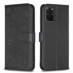 Custodia in pelle goffrata a quattro foglie per Samsung Galaxy S20 Ultra, S20