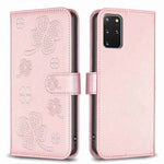 Custodia in pelle goffrata a quattro foglie per Samsung Galaxy S20 Ultra, S20