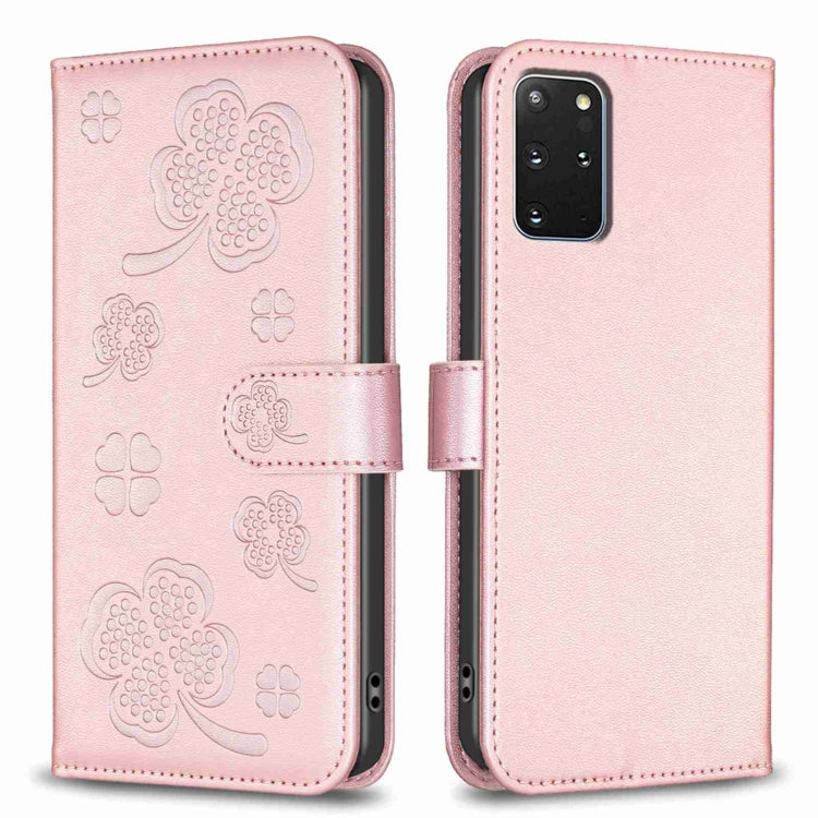 Custodia in pelle goffrata a quattro foglie per Samsung Galaxy S20 Ultra, S20