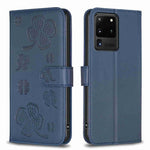 Custodia in pelle goffrata a quattro foglie per Samsung Galaxy S20 Ultra, S20