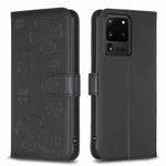Custodia in pelle goffrata a quattro foglie per Samsung Galaxy S20 Ultra, S20