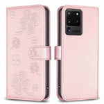Custodia in pelle goffrata a quattro foglie per Samsung Galaxy S20 Ultra, S20