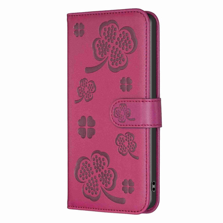 Custodia in pelle goffrata a quattro foglie per Samsung Galaxy S21 FE 5G, A32