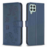 Custodia in pelle goffrata a quattro foglie per Samsung Galaxy S21 Ultra 5G