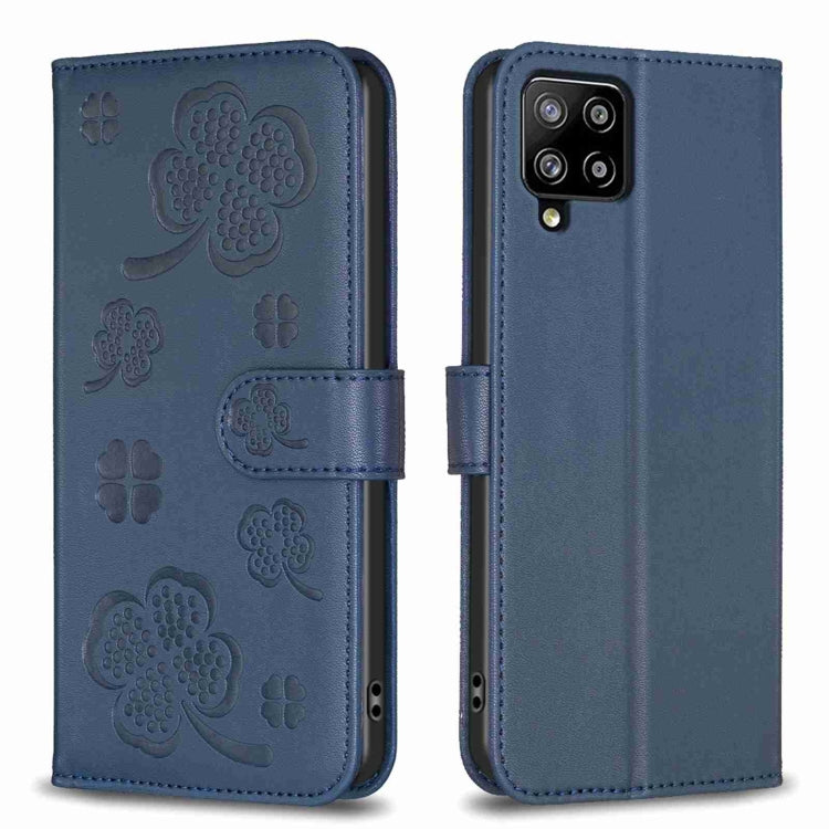 Custodia in pelle goffrata a quattro foglie per Samsung Galaxy S21 Ultra 5G