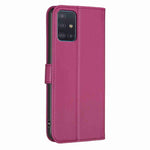 Custodia in pelle goffrata a quattro foglie per Samsung Galaxy A51 4G, A70, A40