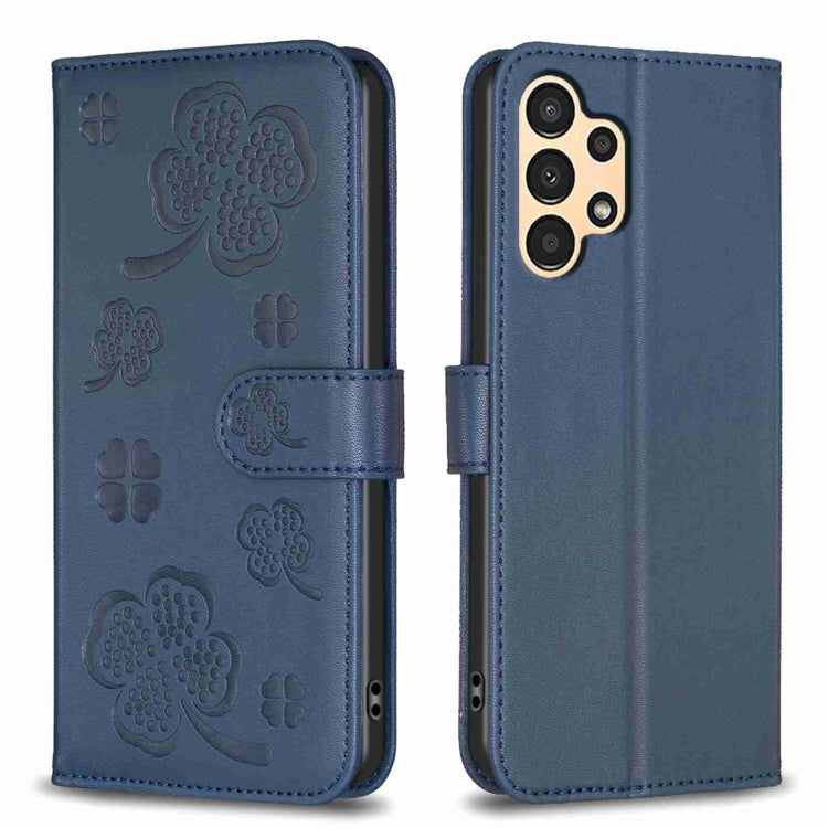 Custodia in pelle goffrata a quattro foglie per Samsung Galaxy S21 FE 5G, A32
