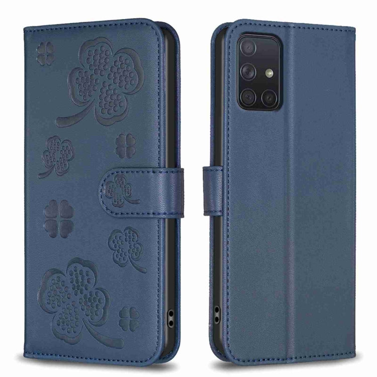 Custodia in pelle goffrata a quattro foglie per Samsung Galaxy S20 Ultra, S20