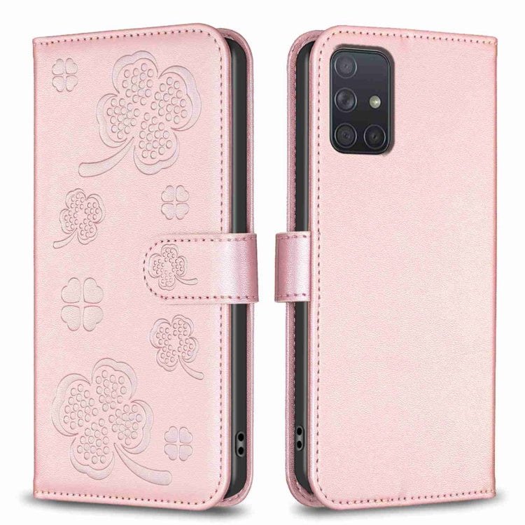 Custodia in pelle goffrata a quattro foglie per Samsung Galaxy S20 Ultra, S20