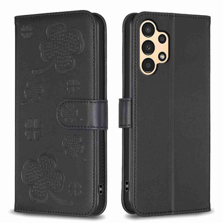 Custodia in pelle goffrata a quattro foglie per Samsung Galaxy S21 FE 5G, A32