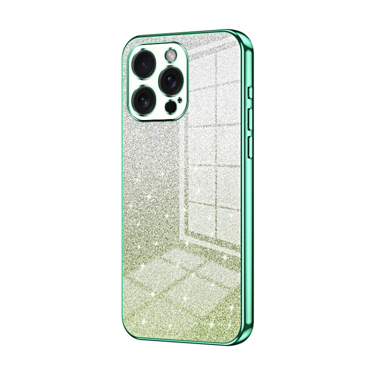 Custodia per telefono elettrolitica in polvere glitterata sfumata, For iPhone 15 Pro Max, For iPhone 15 Pro, For iPhone 15 Plus