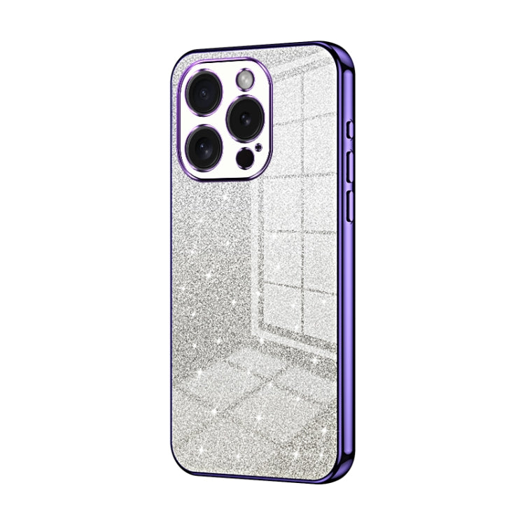 Custodia per telefono elettrolitica in polvere glitterata sfumata, For iPhone 15 Pro Max, For iPhone 15 Pro, For iPhone 15 Plus