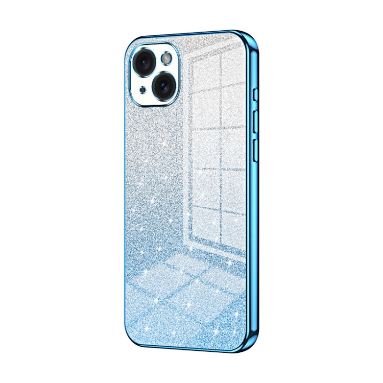 Custodia per telefono elettrolitica in polvere glitterata sfumata, For iPhone 15 Pro Max, For iPhone 15 Pro, For iPhone 15 Plus