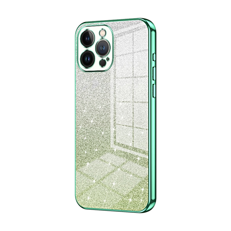 Custodia per telefono elettrolitica in polvere glitterata sfumata, For iPhone 13 Pro Max, For iPhone 13 Pro, For iPhone 13