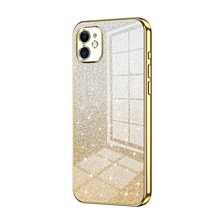 Custodia per telefono elettrolitica in polvere glitterata sfumata, For iPhone 11 Pro Max, For iPhone 11, For iPhone 11 Pro