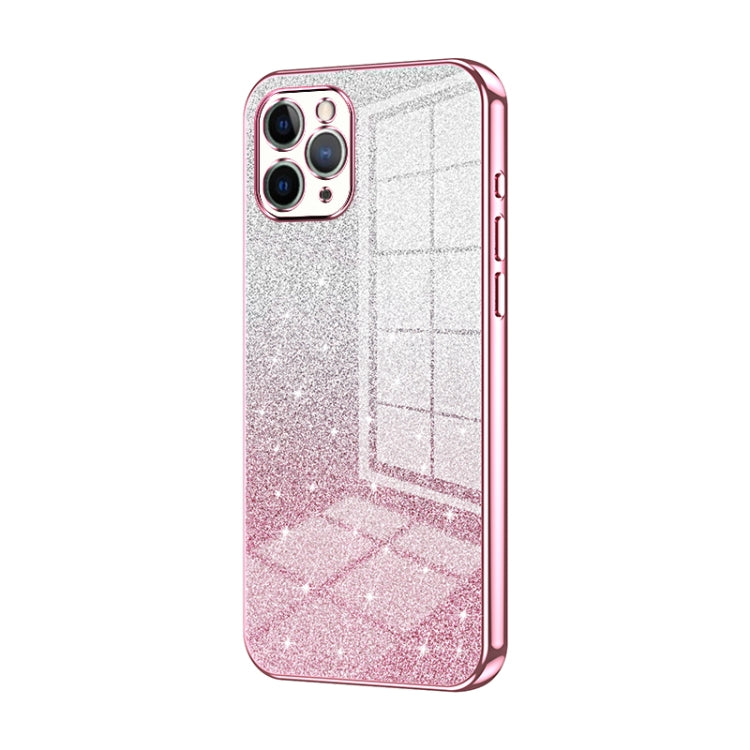 Custodia per telefono elettrolitica in polvere glitterata sfumata, For iPhone 11 Pro Max, For iPhone 11, For iPhone 11 Pro