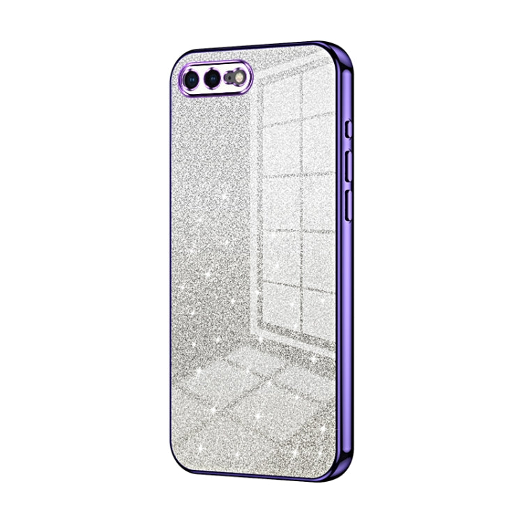 Custodia per telefono elettrolitica in polvere glitterata sfumata, For iPhone 8 Plus / 7 Plus
