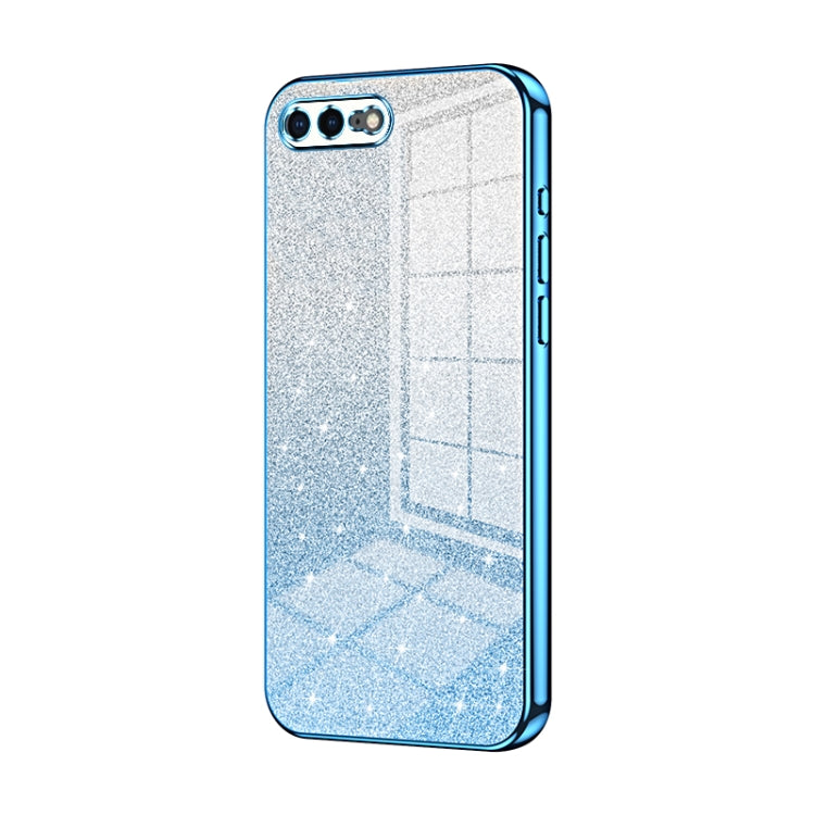 Custodia per telefono elettrolitica in polvere glitterata sfumata, For iPhone 8 Plus / 7 Plus