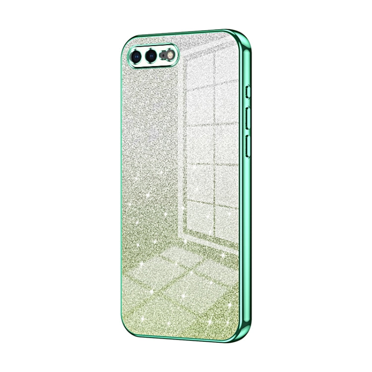 Custodia per telefono elettrolitica in polvere glitterata sfumata, For iPhone 8 Plus / 7 Plus