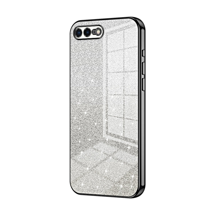 Custodia per telefono elettrolitica in polvere glitterata sfumata, For iPhone 8 Plus / 7 Plus