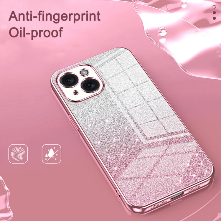 Custodia per telefono elettrolitica in polvere glitterata sfumata, For iPhone 13 Pro Max, For iPhone 13 Pro, For iPhone 13