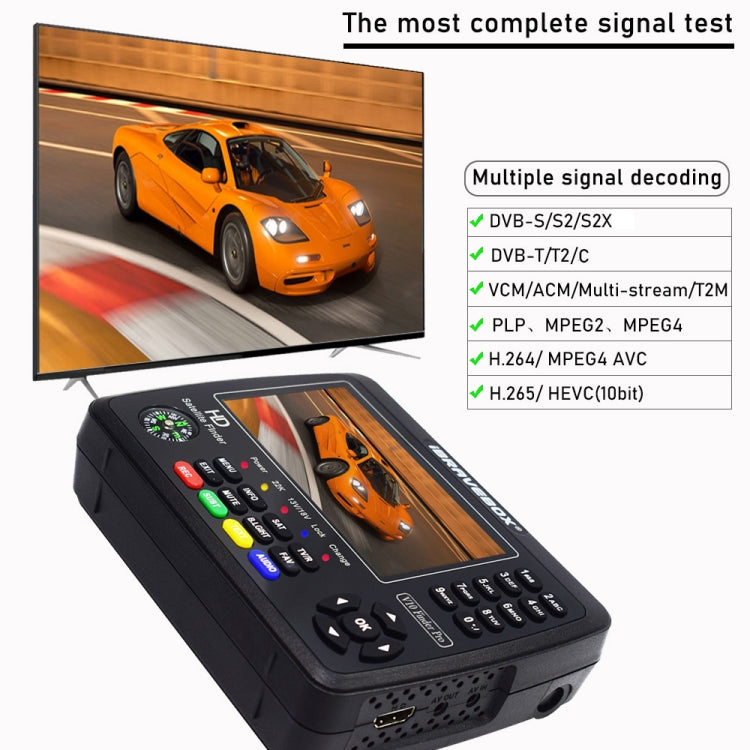 iBRAVEBOX V10 Finder Pro Display 4,3" Rilevatore Segnali Satellit