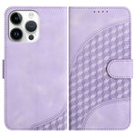 YX0060 Custodia in pelle per telefono con testa di elefante in rilievo con cordino, For iPhone 15 Pro Max, For iPhone 15 Pro, For iPhone 15 Plus