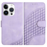 YX0060 Custodia in pelle per telefono con testa di elefante in rilievo con cordino, For iPhone 15 Pro Max, For iPhone 15 Pro, For iPhone 15 Plus