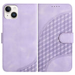 YX0060 Custodia in pelle per telefono con testa di elefante in rilievo con cordino, For iPhone 15 Pro Max, For iPhone 15 Pro, For iPhone 15 Plus