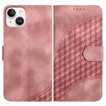 YX0060 Custodia in pelle per telefono con testa di elefante in rilievo con cordino, For iPhone 15 Pro Max, For iPhone 15 Pro, For iPhone 15 Plus