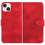 YX0060 Custodia in pelle per telefono con testa di elefante in rilievo con cordino, For iPhone 15 Pro Max, For iPhone 15 Pro, For iPhone 15 Plus