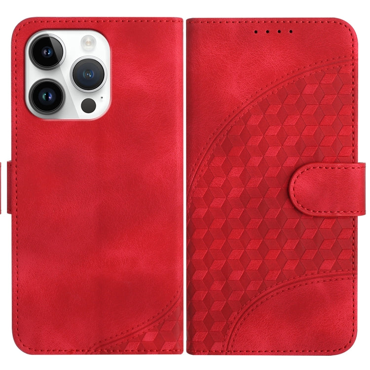 YX0060 Custodia in pelle per telefono con testa di elefante in rilievo con cordino, For iPhone 13 Pro Max, For iPhone 13 Pro, For iPhone 13