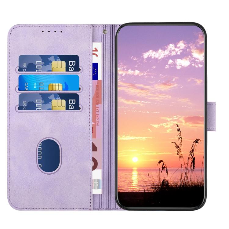 YX0060 Custodia in pelle per telefono con testa di elefante in rilievo con cordino, For iPhone 17e / 16e, For iPhone 17 Pro Max, For iPhone 17 Pro